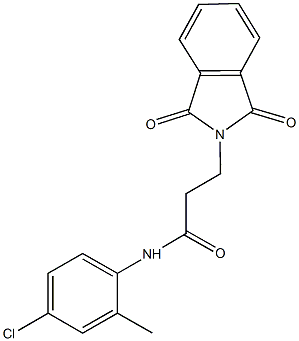 N-(4-chloro-2-methylphenyl)-3-(1,3-dioxo-1,3-dihydro-2H-isoindol-2-yl)propanamide 结构式