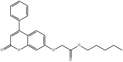 pentyl [(2-oxo-4-phenyl-2H-chromen-7-yl)oxy]acetate 结构式