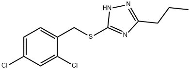 5-[(2,4-dichlorobenzyl)sulfanyl]-3-propyl-1H-1,2,4-triazole 结构式