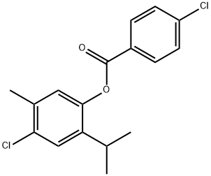 4-chloro-2-isopropyl-5-methylphenyl 4-chlorobenzoate 结构式