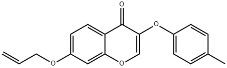 7-(allyloxy)-3-(4-methylphenoxy)-4H-chromen-4-one 结构式