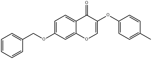 7-(benzyloxy)-3-(4-methylphenoxy)-4H-chromen-4-one 结构式