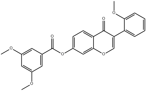 3-(2-methoxyphenyl)-4-oxo-4H-chromen-7-yl 3,5-dimethoxybenzoate 结构式