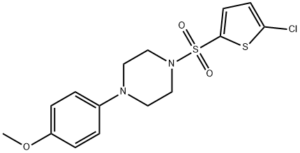 4-{4-[(5-chloro-2-thienyl)sulfonyl]-1-piperazinyl}phenyl methyl ether 结构式
