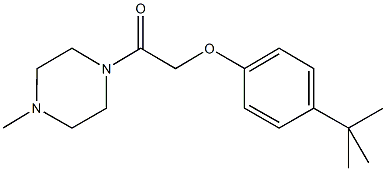 4-tert-butylphenyl 2-(4-methyl-1-piperazinyl)-2-oxoethyl ether 结构式