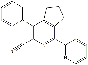 4-phenyl-1-(2-pyridinyl)-6,7-dihydro-5H-cyclopenta[c]pyridine-3-carbonitrile 结构式