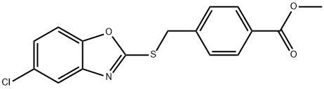 methyl 4-{[(5-chloro-1,3-benzoxazol-2-yl)sulfanyl]methyl}benzoate 结构式