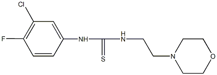 N-(3-chloro-4-fluorophenyl)-N'-[2-(4-morpholinyl)ethyl]thiourea 结构式
