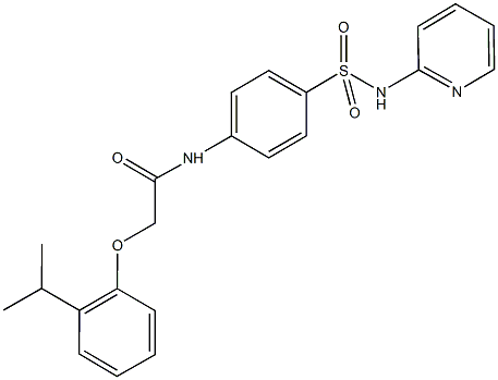 2-(2-isopropylphenoxy)-N-{4-[(2-pyridinylamino)sulfonyl]phenyl}acetamide 结构式