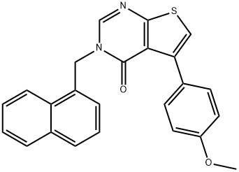 5-(4-methoxyphenyl)-3-(1-naphthylmethyl)thieno[2,3-d]pyrimidin-4(3H)-one 结构式