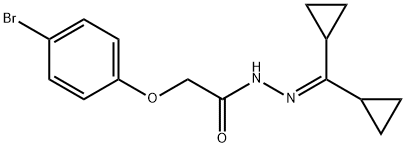 2-(4-bromophenoxy)-N'-(dicyclopropylmethylene)acetohydrazide 结构式