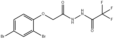 N'-[(2,4-dibromophenoxy)acetyl]-2,2,2-trifluoroacetohydrazide 结构式