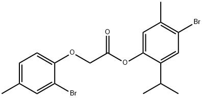 4-bromo-2-isopropyl-5-methylphenyl (2-bromo-4-methylphenoxy)acetate 结构式