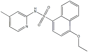 4-ethoxy-N-(4-methyl-2-pyridinyl)-1-naphthalenesulfonamide 结构式