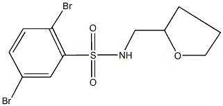 2,5-dibromo-N-(tetrahydro-2-furanylmethyl)benzenesulfonamide 结构式