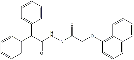 N'-[(1-naphthyloxy)acetyl]-2,2-diphenylacetohydrazide 结构式