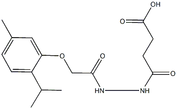 4-{2-[(2-isopropyl-5-methylphenoxy)acetyl]hydrazino}-4-oxobutanoic acid 结构式