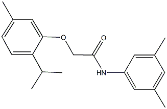 N-(3,5-dimethylphenyl)-2-(2-isopropyl-5-methylphenoxy)acetamide 结构式