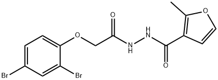 N'-[(2,4-dibromophenoxy)acetyl]-2-methyl-3-furohydrazide 结构式