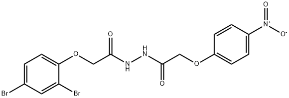 2-(2,4-dibromophenoxy)-N'-({4-nitrophenoxy}acetyl)acetohydrazide 结构式