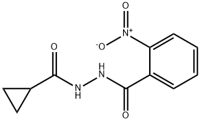 N'-(cyclopropylcarbonyl)-2-nitrobenzohydrazide 结构式