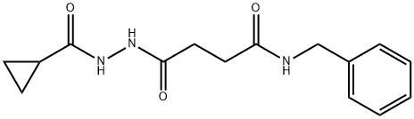 N-benzyl-4-[2-(cyclopropylcarbonyl)hydrazino]-4-oxobutanamide 结构式