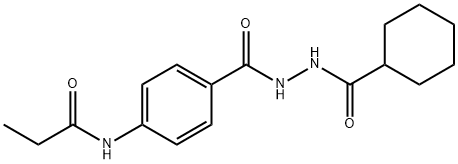 N-(4-{[2-(cyclohexylcarbonyl)hydrazino]carbonyl}phenyl)propanamide 结构式