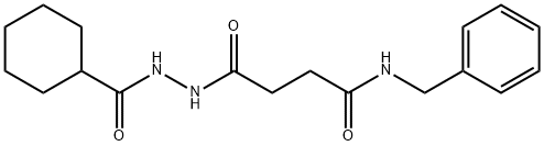 N-benzyl-4-[2-(cyclohexylcarbonyl)hydrazino]-4-oxobutanamide 结构式