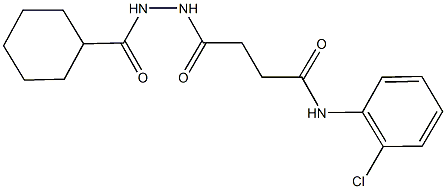 N-(2-chlorophenyl)-4-[2-(cyclohexylcarbonyl)hydrazino]-4-oxobutanamide 结构式