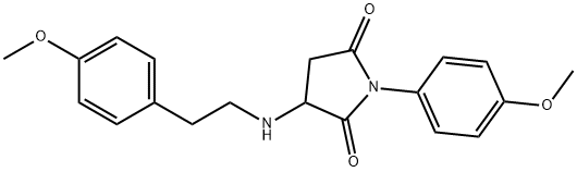 1-(4-methoxyphenyl)-3-{[2-(4-methoxyphenyl)ethyl]amino}-2,5-pyrrolidinedione 结构式