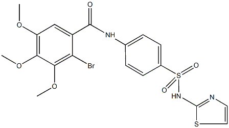 2-bromo-3,4,5-trimethoxy-N-{4-[(1,3-thiazol-2-ylamino)sulfonyl]phenyl}benzamide 结构式
