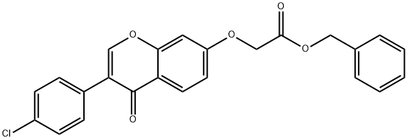 benzyl {[3-(4-chlorophenyl)-4-oxo-4H-chromen-7-yl]oxy}acetate 结构式