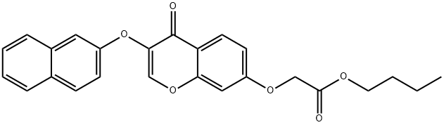 butyl {[3-(2-naphthyloxy)-4-oxo-4H-chromen-7-yl]oxy}acetate 结构式