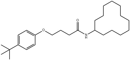4-(4-tert-butylphenoxy)-N-cyclododecylbutanamide 结构式