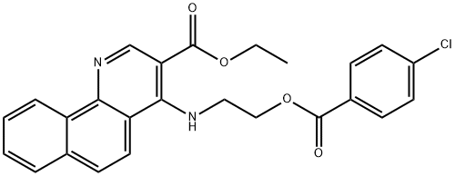 ethyl 4-({2-[(4-chlorobenzoyl)oxy]ethyl}amino)benzo[h]quinoline-3-carboxylate 结构式