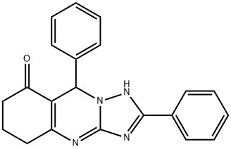 2,9-diphenyl-5,6,7,9-tetrahydro[1,2,4]triazolo[5,1-b]quinazolin-8(4H)-one 结构式