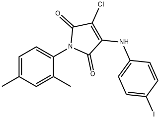 3-chloro-1-(2,4-dimethylphenyl)-4-(4-iodoanilino)-1H-pyrrole-2,5-dione 结构式