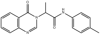 N-(4-methylphenyl)-2-(4-oxo-3(4H)-quinazolinyl)propanamide 结构式