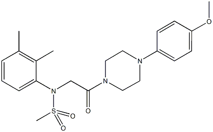 N-(2,3-dimethylphenyl)-N-{2-[4-(4-methoxyphenyl)-1-piperazinyl]-2-oxoethyl}methanesulfonamide 结构式