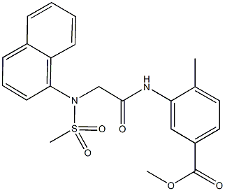 methyl 4-methyl-3-({[(methylsulfonyl)(1-naphthyl)amino]acetyl}amino)benzoate 结构式