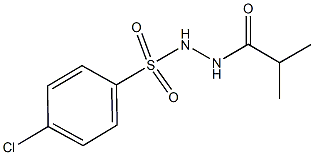 4-chloro-N'-isobutyrylbenzenesulfonohydrazide 结构式