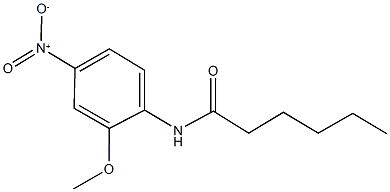 N-{4-nitro-2-methoxyphenyl}hexanamide 结构式