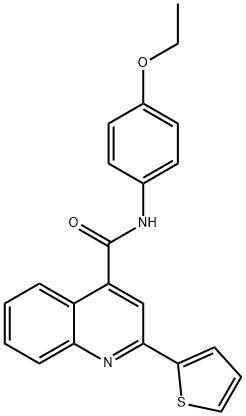 N-(4-ethoxyphenyl)-2-(2-thienyl)-4-quinolinecarboxamide 结构式