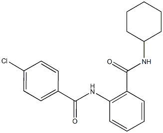 2-[(4-chlorobenzoyl)amino]-N-cyclohexylbenzamide 结构式
