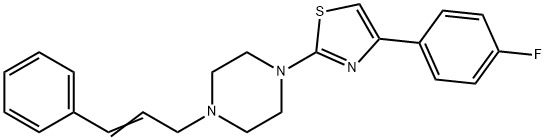 1-cinnamyl-4-[4-(4-fluorophenyl)-1,3-thiazol-2-yl]piperazine 结构式