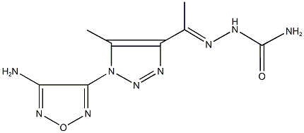 1-[1-(4-amino-1,2,5-oxadiazol-3-yl)-5-methyl-1H-1,2,3-triazol-4-yl]ethanone semicarbazone 结构式