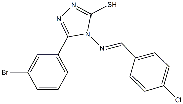 5-(3-bromophenyl)-4-[(4-chlorobenzylidene)amino]-4H-1,2,4-triazol-3-yl hydrosulfide 结构式