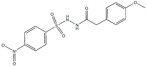 4-nitro-N'-[(4-methoxyphenyl)acetyl]benzenesulfonohydrazide 结构式