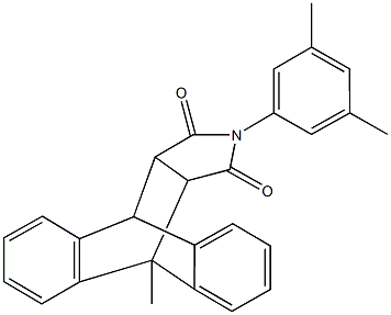 17-(3,5-dimethylphenyl)-1-methyl-17-azapentacyclo[6.6.5.0~2,7~.0~9,14~.0~15,19~]nonadeca-2,4,6,9,11,13-hexaene-16,18-dione 结构式
