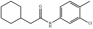 N-(3-chloro-4-methylphenyl)-2-cyclohexylacetamide 结构式